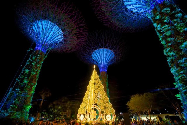   Cây thông Noel ở Singapore. 