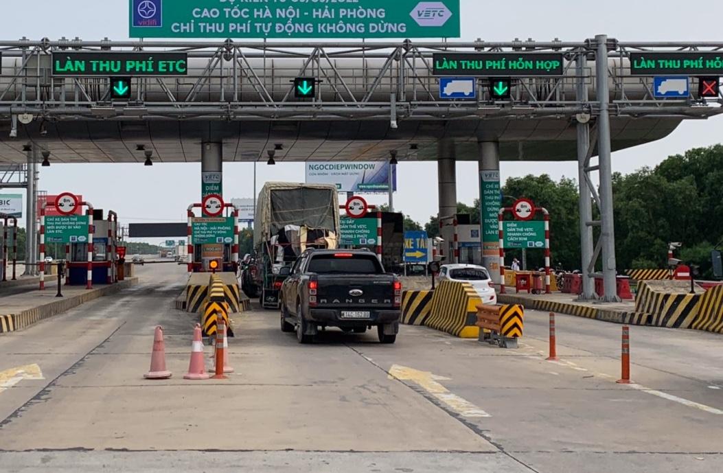 Từ 1/6 tới, cao tốc Hà Nội - Hải Phòng chỉ thu phí tự động không dừng