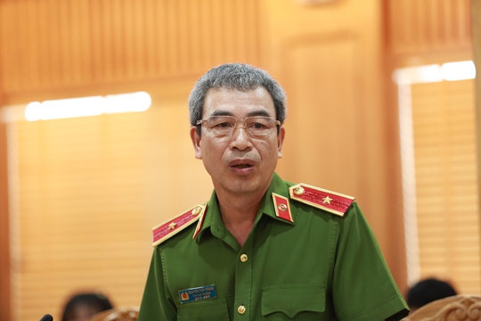  Thiếu tướng Nguyễn Văn Thành trả lời tại buổi họp báo