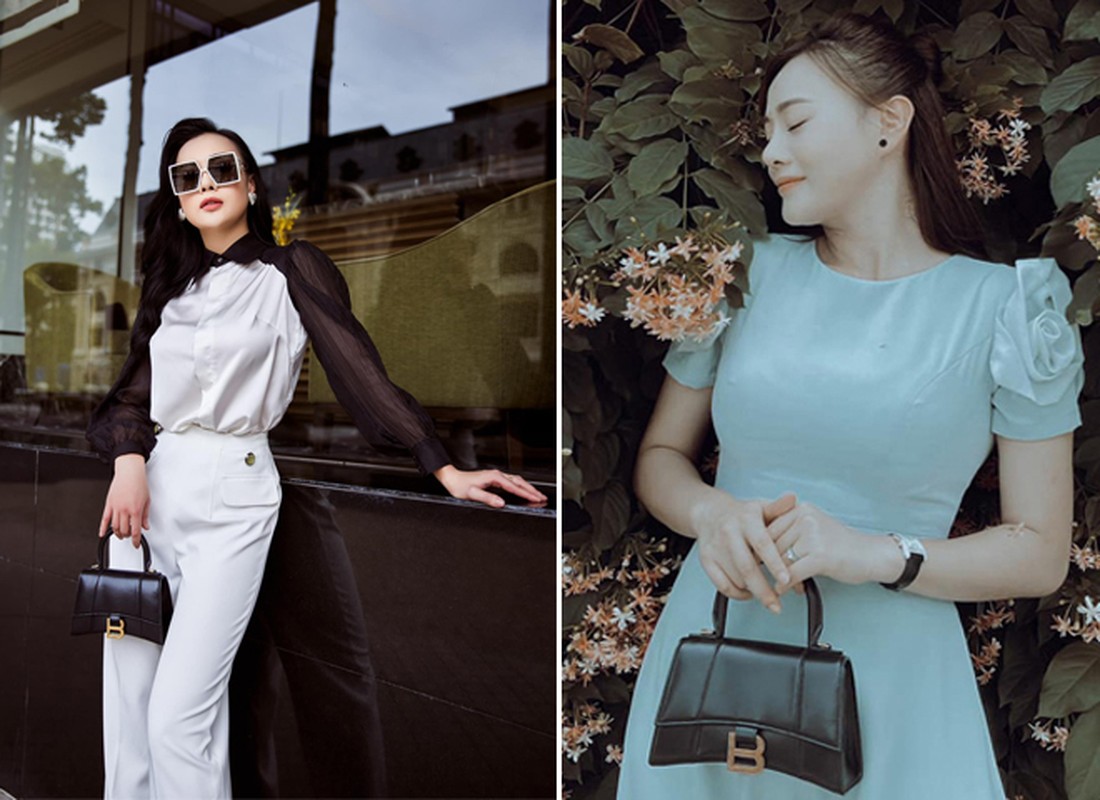  Ngoài ra, Phương Oanh còn sở hữu cả một bộ sưu tập túi hiệu trị giá cao với nhiều thương hiệu như: HourGlass của Balenciaga trị giá 26 triệu đồng, túi cặp lồng Cannes của LV trị giá 50 triệu đồng, Dior Book Tote Oblique cỡ lớn khoảng 90 triệu đồng... Ảnh: FBNV