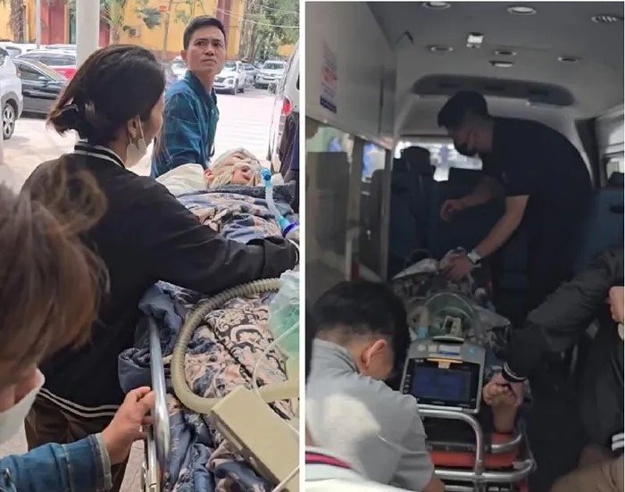  Cháu Đ. đang chơi tại sân đình Lệ Mật, phường Việt Hưng, quận Long Biên thì bị đánh gây thương tích nặng, được đưa cấp cứu tại Bệnh viện 108. Ảnh: Báo Tin tức