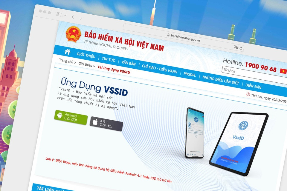  Website chính thức để tải ứng dụng VssID - Ảnh: VietNamNet