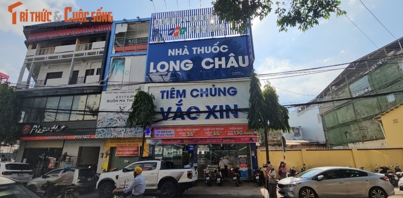 Cơ sở tiêm chủng của FPT Long Châu, nơi xảy ra vụ việc bé gái 6 tháng tuổi bị té nứt sọ.
