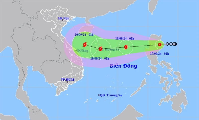  Hướng đi của Áp thấp nhiệt đới (Ảnh: Internet)