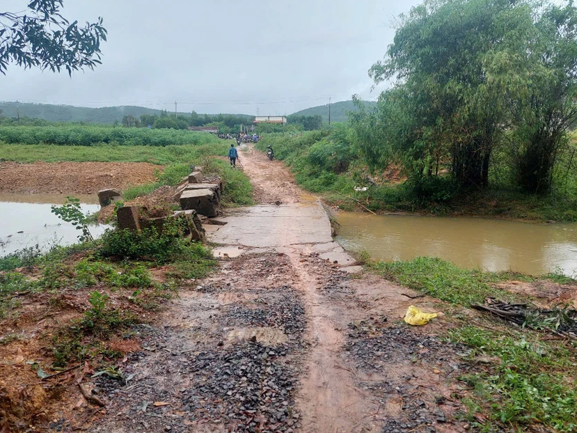  Khu vực khe nước nơi cháu T. không may rơi xuống và tử vong thương tâm - Ảnh: Báo Pháp luật TP.HCM