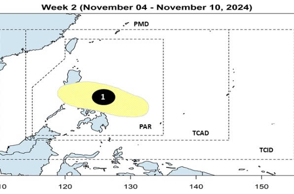  Dự báo áp thấp mới xuất hiện ở Philippines ngay sau bão Kong-rey. Ảnh: PAGASA/Báo Lao Động