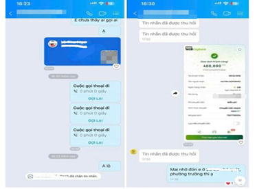  Sau khi lừa một nạn nhân giao dịch chuyển tiền đặt chỗ xe khách, đối tượng lừa đảo đã chặn liên lạc. Nguồn: Công an TP Đà Nẵng . 