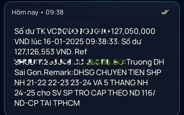  Hàng trăm sinh viên sư phạm được nhận sinh hoạt phí lên tới trên 127 triệu đồng/người - Ảnh: Báo Thanh Niên