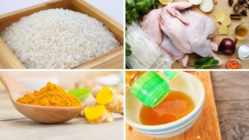  Nguyên liệu làm món cơm gà Hội An chuẩn vị