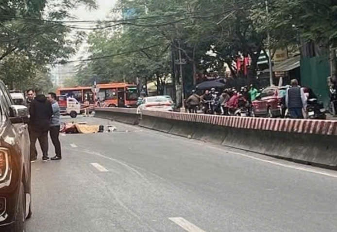  Hiện trường vụ tai nạn - Ảnh: Báo Hà Nội mới