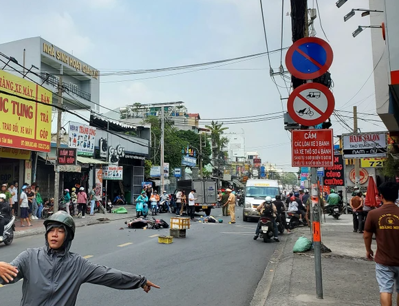  Hiện trường vụ tai nạn - Ảnh: Báo Pháp luật TP.HCM