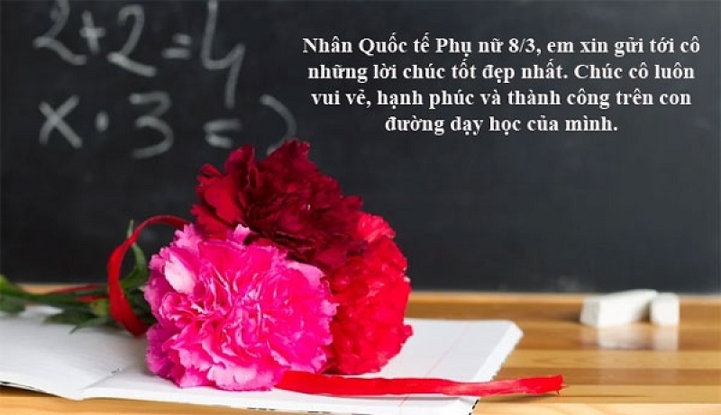  Chúc cô ngày càng trẻ đẹp, sức khỏe dồi dào, luôn vui vẻ và yêu đời như học sinh của mình ạ!