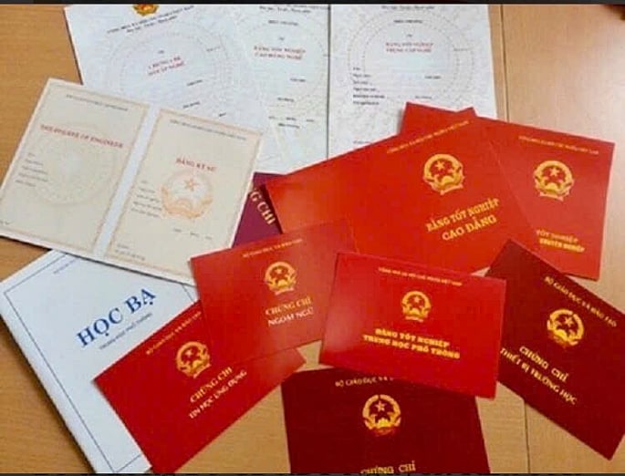 Văn bằng được làm giả để nộp cho cơ quan chức năng. Ảnh minh họa