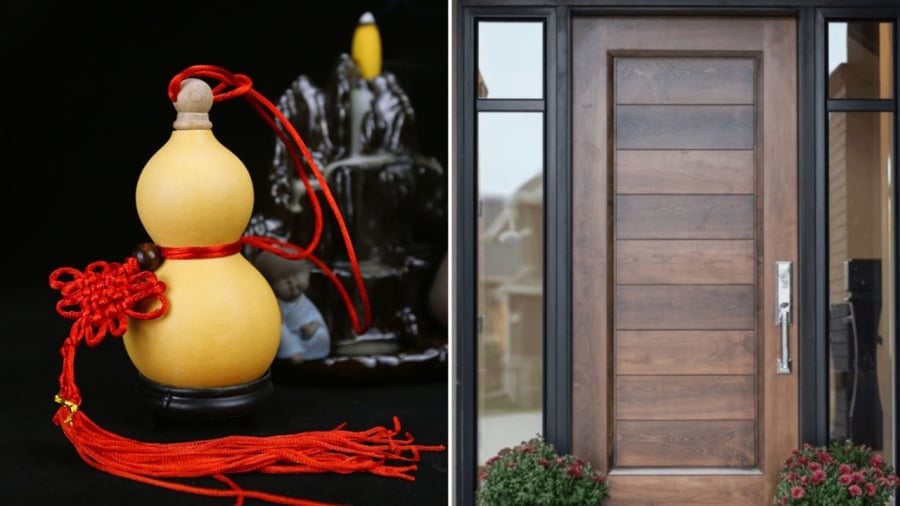 Treo hồ lô trước cửa giúp cầu tài lộc, may mắn.