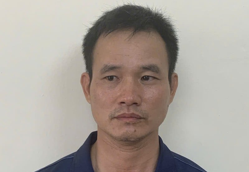 Nguyễn Thiên Ninh sau khi bị bắt.