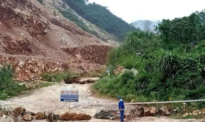 Khu vực vào mỏ nơi chị T. gặp nạn - Ảnh: Báo Lao Động