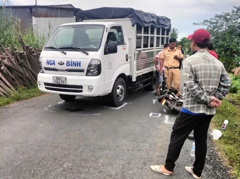 Hiện trường vụ tai nạn.