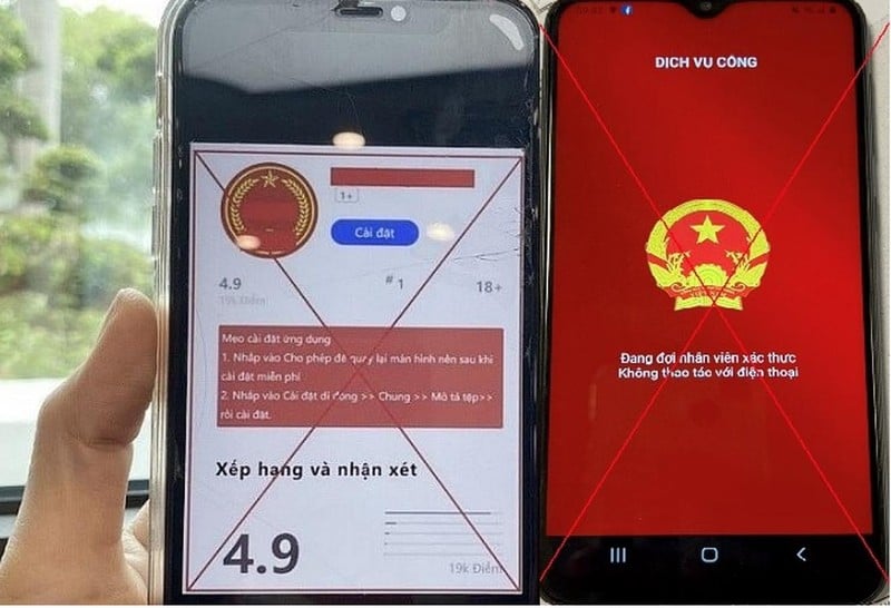 Ứng dụng giả mạo kẻ xấu lừa chị Trần Thị Thúy cài đặt để chiếm đoạt hơn 130 triệu đồng. Ảnh chụp màn hình