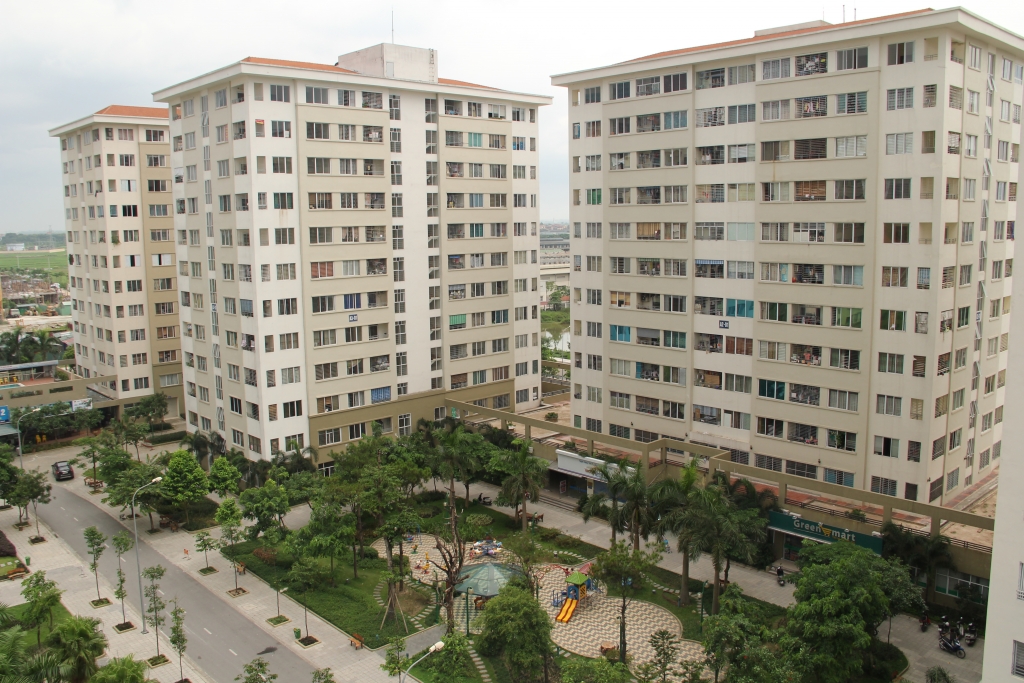 Nhà ở xã hội trên địa bàn huyện Gia Lâm, Hà Nội. Ảnh: Phạm Hùng