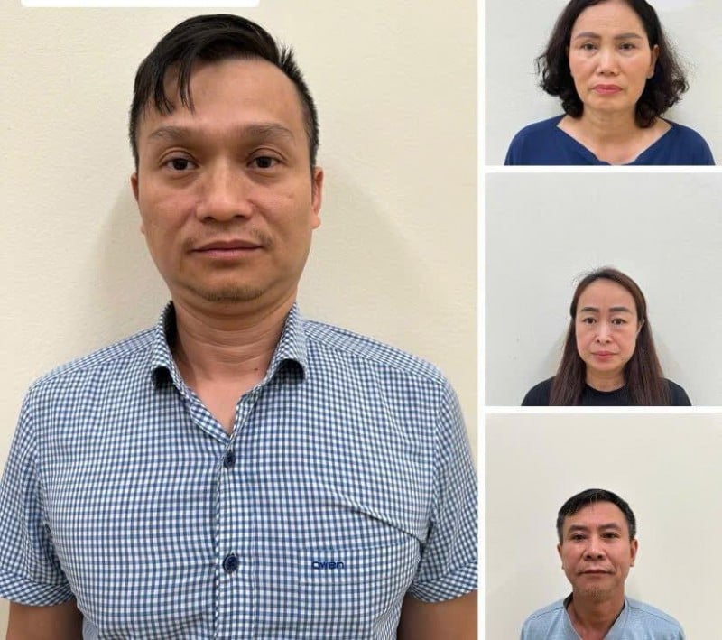Các bị can Đinh Quang Minh, Nguyễn Thị Minh Hải, Lê Thị Hiên, Cao Văn Trung.