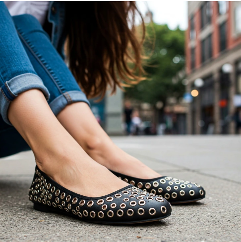 Xu hướng này đang mang đến vẻ ngoài cá tính cho những đôi giày cổ điển, như dép sandals, booth và nổi bật nhất là giày ba lê.