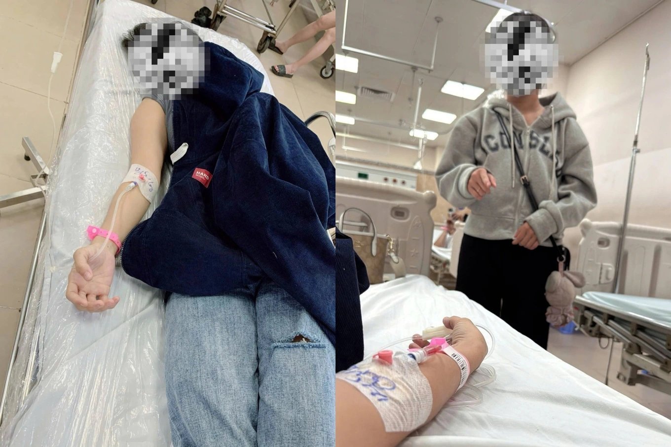 H. trong quá trình điều trị tại bệnh viện (Ảnh: Chụp màn hình).
