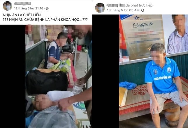 Các video, livestream về việc chữa nhiều bệnh bằng cách nhịn ăn, uống nước ion kiềm được ông Q. chia sẻ rầm rộ trên các nền tảng mạng xã hội