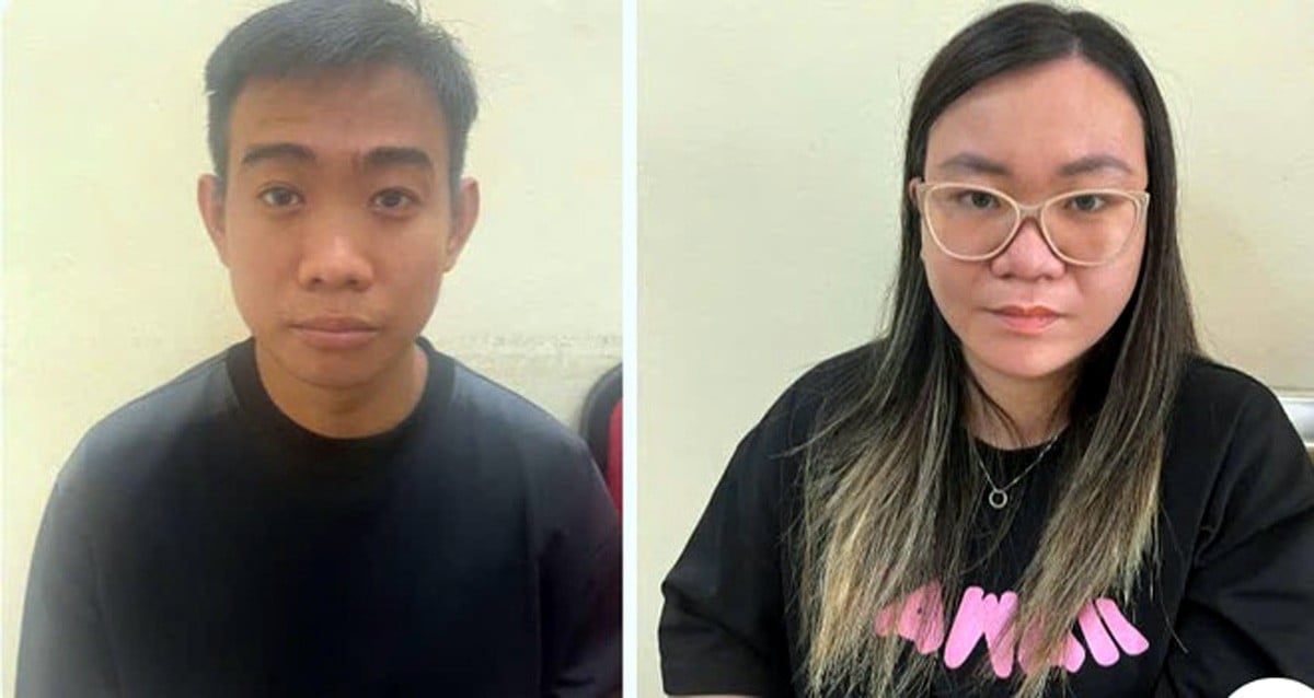 Hai đối tượng tại cơ quan Công an.
