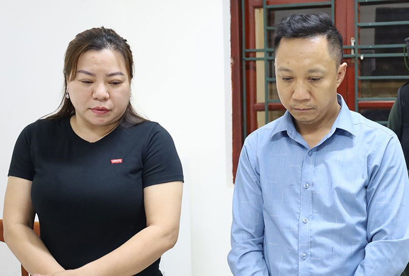 Hai đối tượng Tống Thị Hồng Thắm và Nguyễn Đăng Bắc.