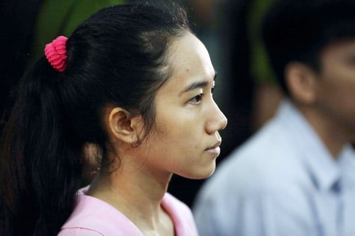 Võ Thị Mỹ Xuân trước tòa.