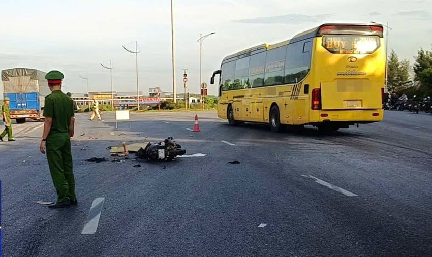 Hiện trường vụ tai nạn. Ảnh: VĐ.