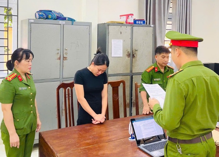 Cơ quan Công an đọc bắt Lộc Thị Thúy.