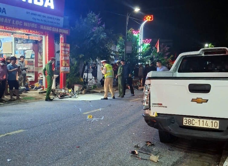 Hiện trường vụ tai nạn.