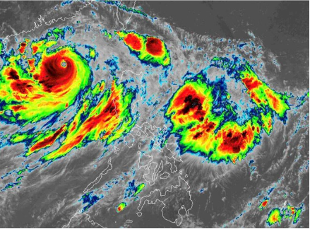  Trung bình 20 cơn bão xuất hiện trong khu vực dự báo của Philippines mỗi năm. Ảnh: NOAA/Báo Lao Động