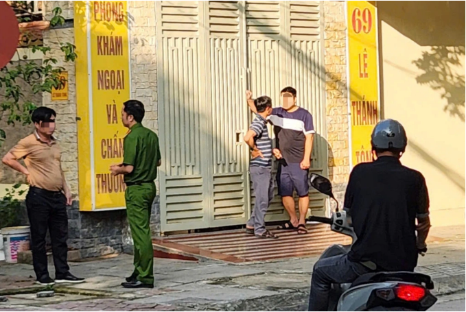 Phòng khám tư nơi xảy ra sự việc - Ảnh: Báo Dân trí