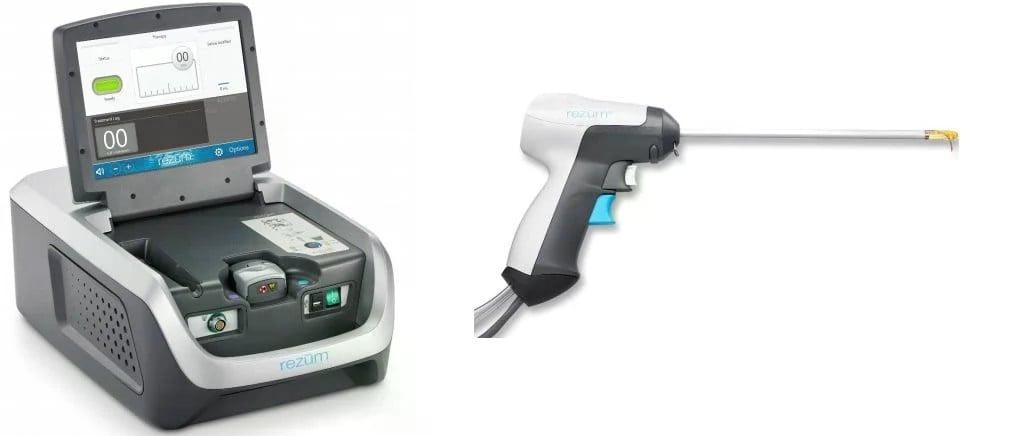 Hệ thống máy Rezum bao gồm dụng cụ phát nhiệt cầm tay, máy bơm và tạo hơi nước - Ảnh BVCC