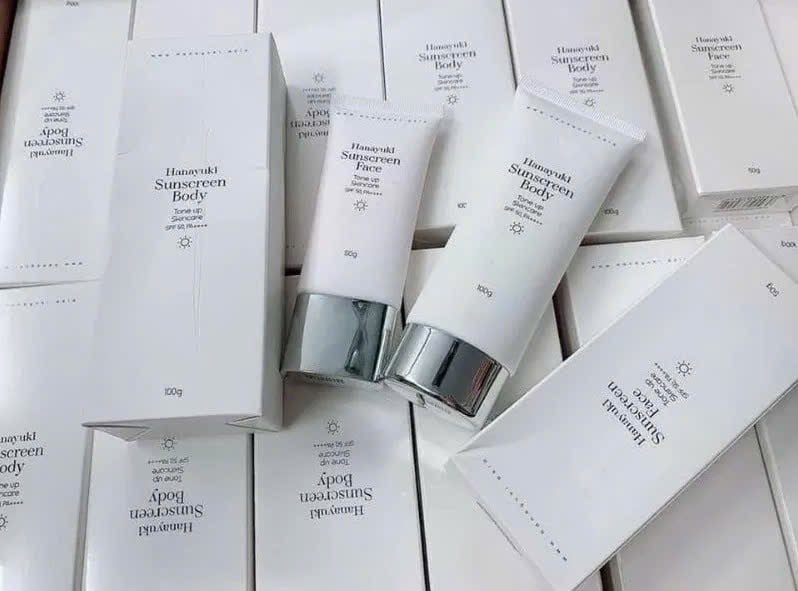 Sản phẩm kem chống nắng Hanayuki Sunscreen Body. Ảnh: Internet