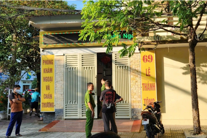 Phòng khám nơi xảy ra vụ việc - Ảnh: Báo Dân trí