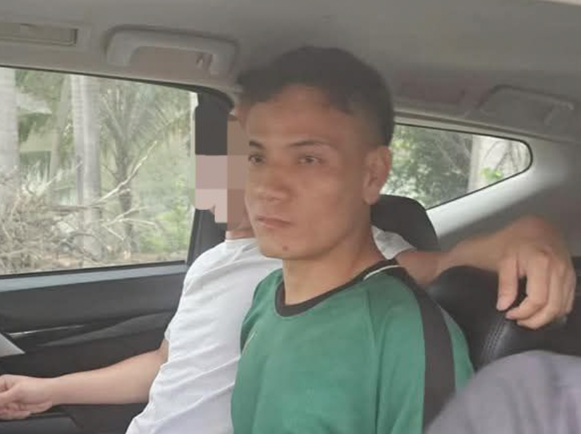Đối tượng cướp ngân hàng bị bắt giữ.