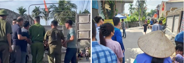 Lực lượng chức năng tổ chức khống chế, bắt giữ Vũ Văn Cường - Ảnh: Báo Tiền Phong