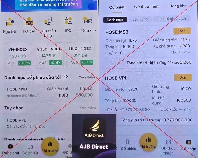 Cảnh giác khi tham gia đầu tư qua app chứng khoán giả mạo.