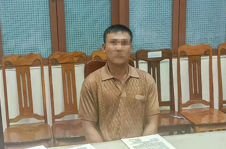 Ông P.N.C tại cơ quan Công an.