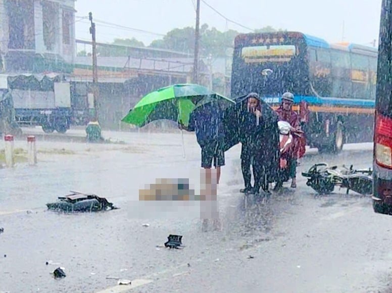  Hiện trường vụ tai nạn.