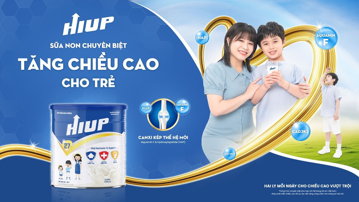 Sản phẩm dinh dưỡng HIUP 27 - sữa non chuyên biệt tăng chiều cao cho trẻ - Ảnh: Hình ảnh công ty quảng cáo