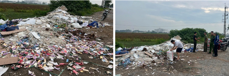 Hiện trường hàng nghìn thỏi son bị bới tung - Ảnh: Báo Thanh Niên