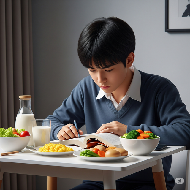 Việc ăn uống đủ dinh dưỡng sẽ giúp các em có một sức khỏe tốt bước vào kỳ thi căng thẳng.