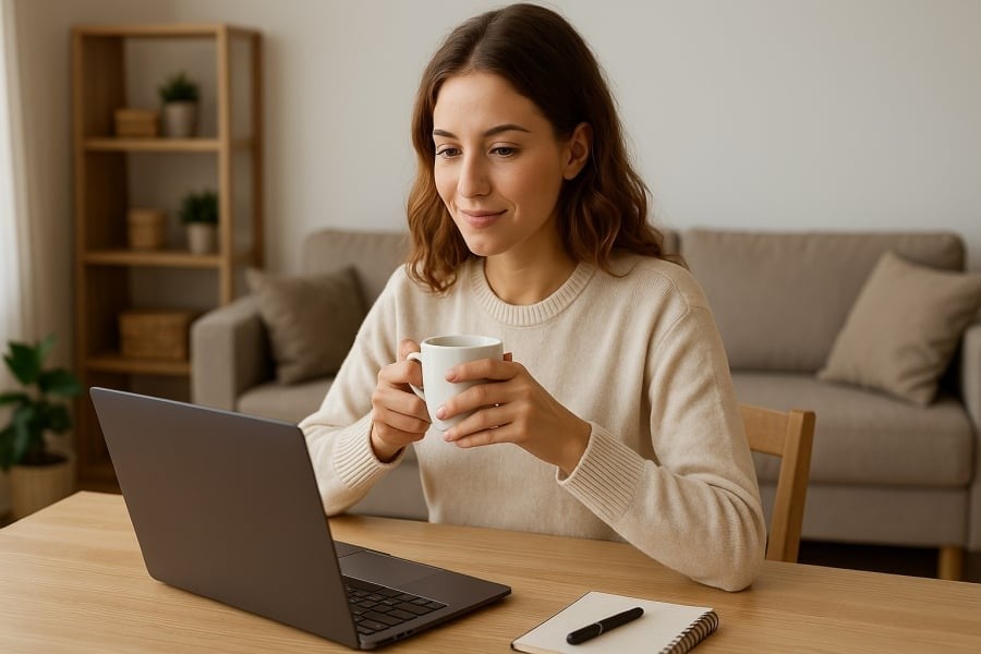  Làm việc online tại nhà – thoải mái, chủ động và thu nhập tốt mỗi giờ.