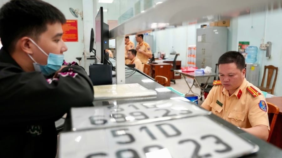  Xóa phân vùng Đăng ký xe. Ảnh Báo Thanh Niên