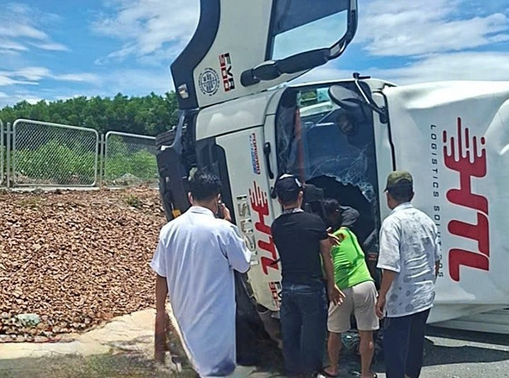  Hiện trường vụ tai nạn.