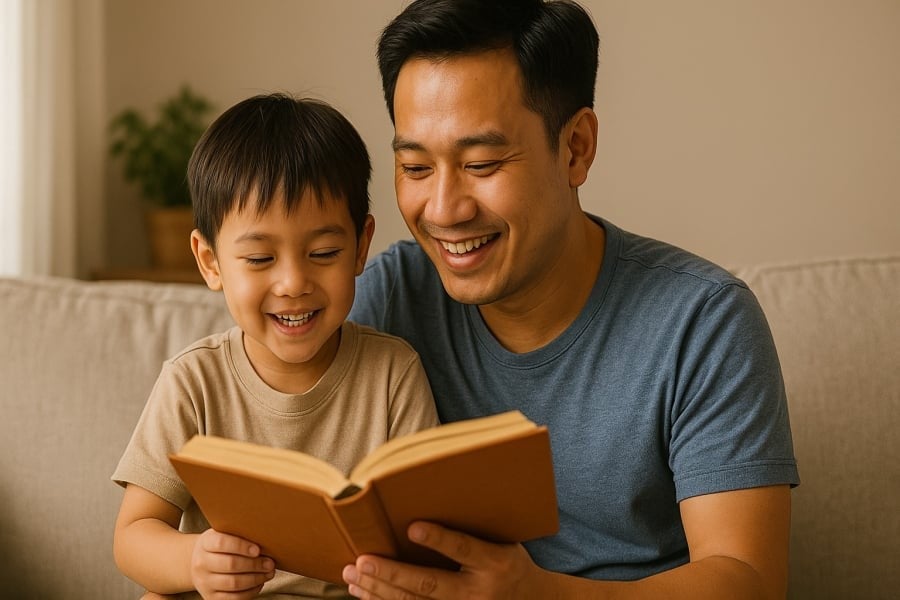  Sự đồng hành của cha mẹ trong việc học tập là nguồn cảm hứng mạnh mẽ giúp trẻ phát triển tư duy.